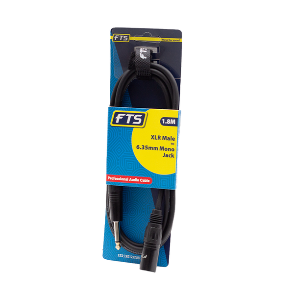 FTS 1.8M XLR Male to 6.35 Mono Jack Male 1.8m [TX012+TJ013]