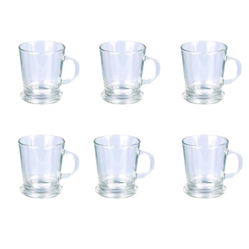 Mug Glass Arabica 180ml - 6 Pack