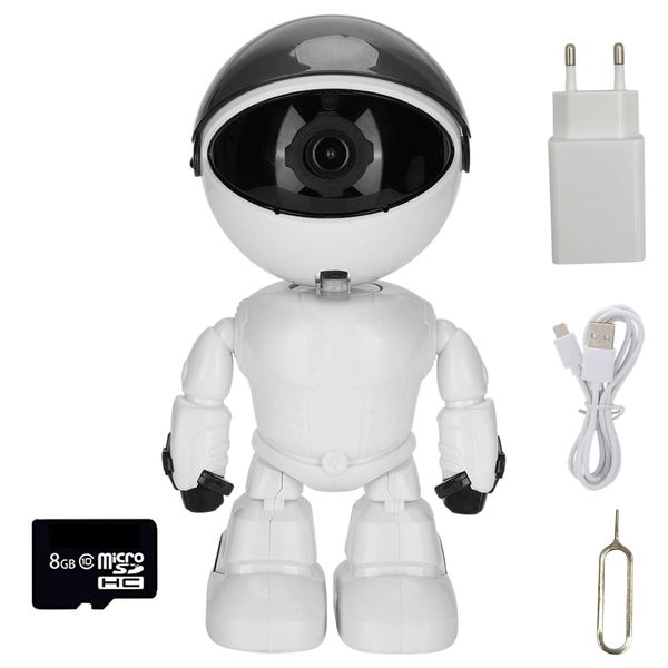 HD Wireless Auto Tracking Robot Nanny Camera With Night Vision &amp; 8GB Card