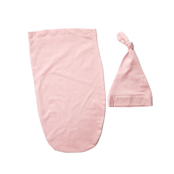 All Heart Pink Baby Swaddle With Matching Hat image