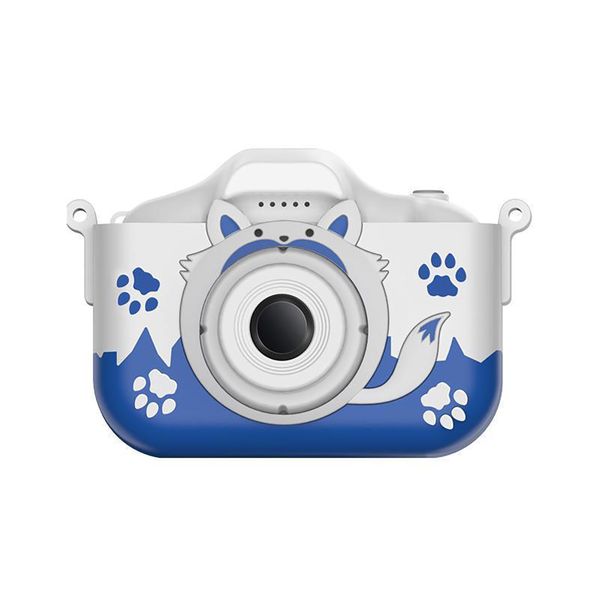Kids Cartoon Fox Digital Camera 40MP HD Dual Camera Blue