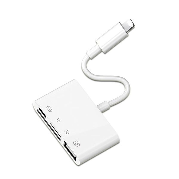 4-in-1 Lightning OTG Adapter with USB, SD &amp; TF Card Reader and Charging
