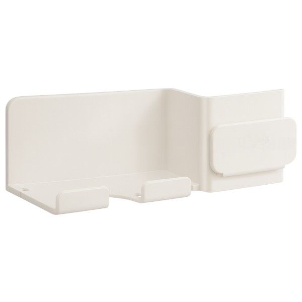 Wall-Mounted Hair Dryer &amp; Bathroom Organizer Rack - White