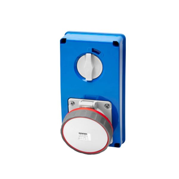 Gewiss - 63A 3P+E 400V Vertical Interlocked Socket IP55