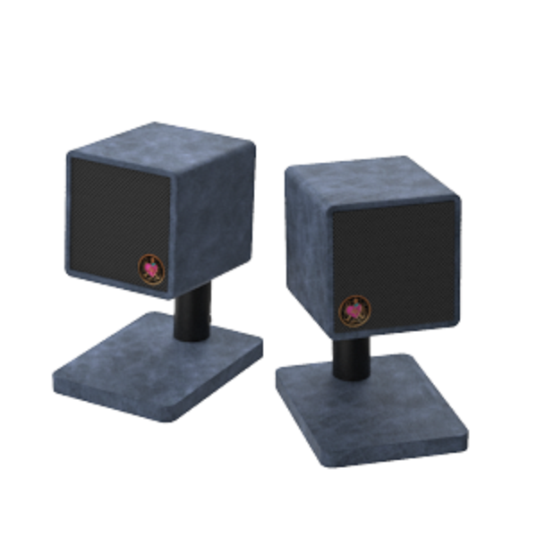 AV Love AVL2S+ Bluetooth Stereo Speaker System with Stand Purple and Black