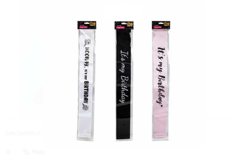 Crazy Party - Birthday Sash x 3