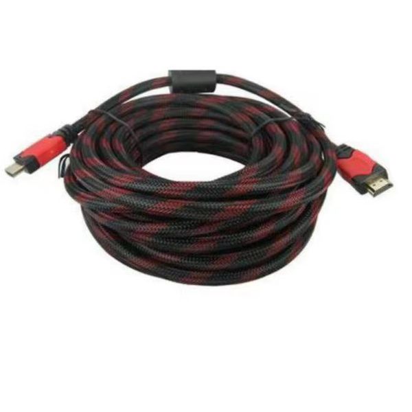 HDMI gold plated Cable Red and Black Net Braided Cable