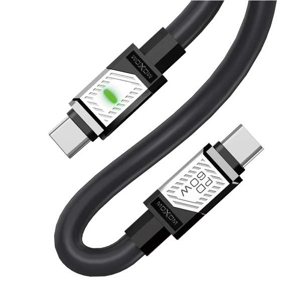 Moxom MX-CB255 Type-C to Type-C Cable - 60W PD, LED Display, 1.2 m