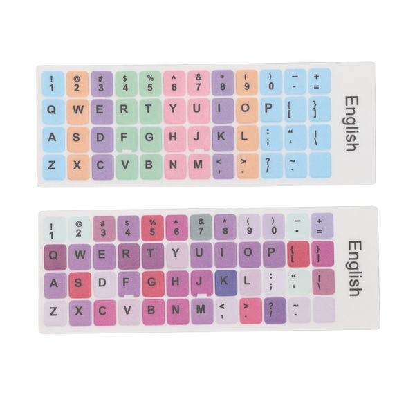 Keyboard Stickers PC Colorful English Waterproof