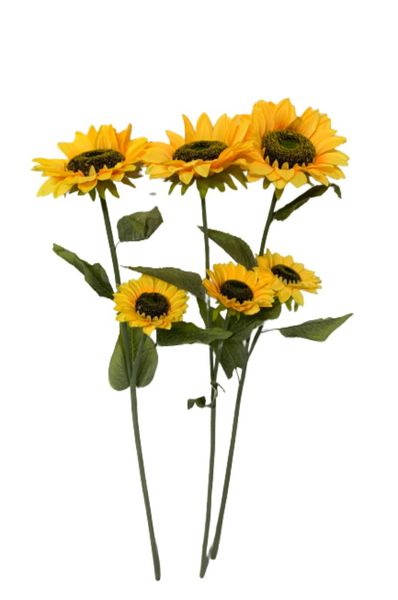 Artificial Sunflowers Long Stick 3 Piece