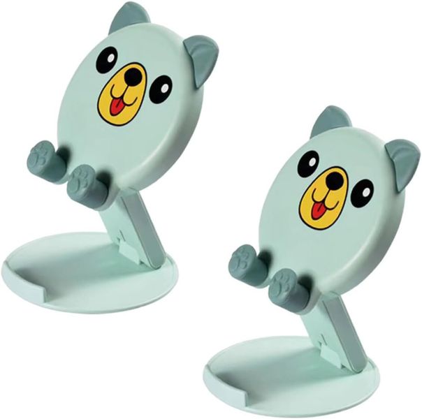 Cute Dog Desktop Phone Holder Folding ABS &amp; Silicone Support for Household