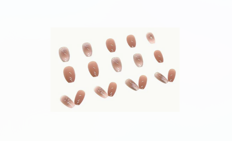 24pcs of Medium Ballet Shaped Press On Nails