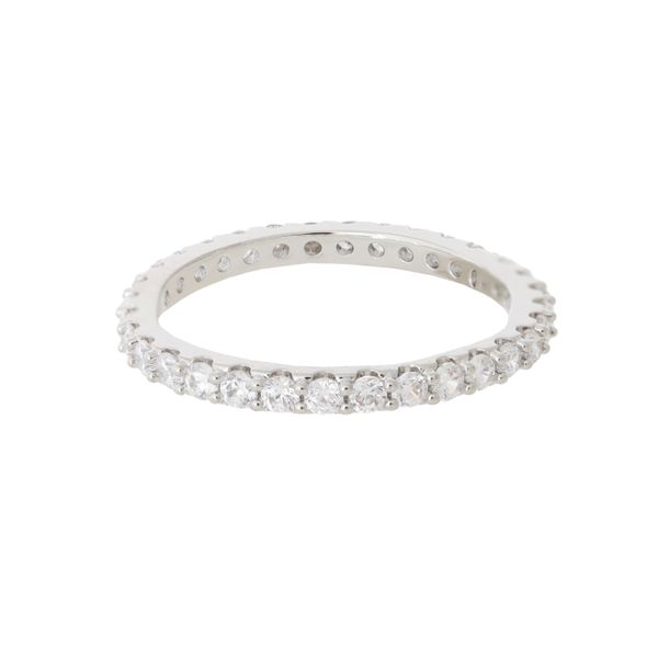 Momo Eternity Ring - Clear Silver