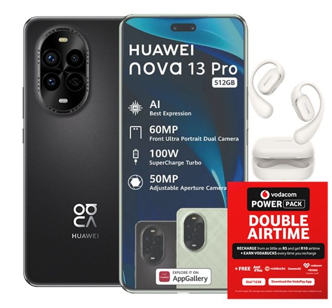 HUAWEI Nova 13 Pro 512GB LTE Dual Sim - Black + FreeArc + Vodacom SIM Card