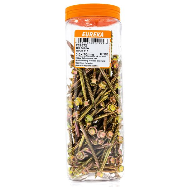 EUREKA Tek Screw T17 5.5 x 70mm Q:100 T3Z572