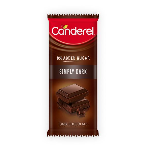 Canderel Dark Chocolate Slab - Simply Dark - 100g