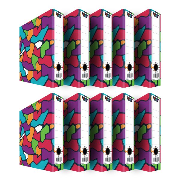 Thuto A4 70MM Arch Lever File (Pack of 10) - Jazzy Edition
