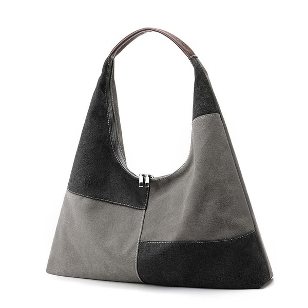 High-End Canvas Tote Bag - Grey