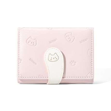 Small Wallet for Girls/Women,PU Leather, Kitten Nail Buckle Image