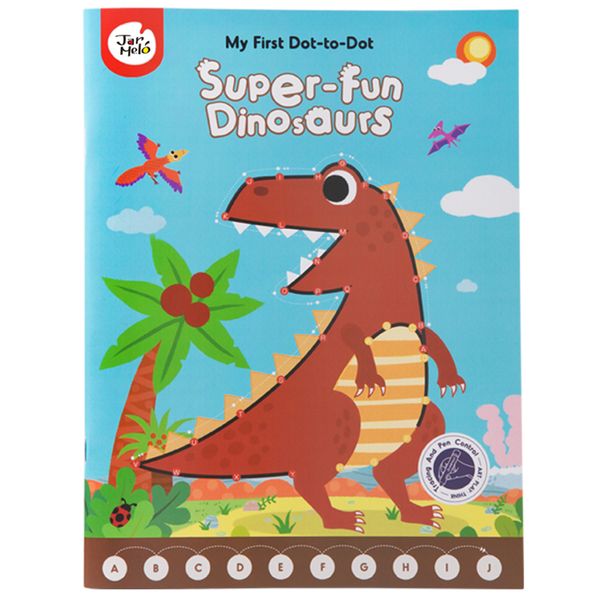 Jarmelo My First Dot-to-Dot Drawing Book: Super-Fun Dinos