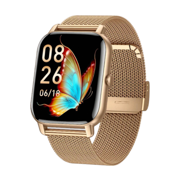 Activity Tracking Smart Watch With Music And Camera Control - Gold