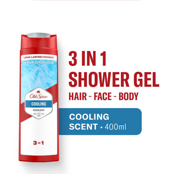 Old Spice 3-in-1 Hair &amp; Body Shower Gel Cooling Effect - 400ml