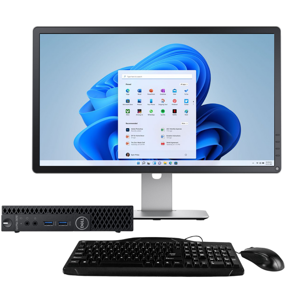 Intel i5 Dell OptiPlex Tiny Desktop PC with Win 11 Pro + 23