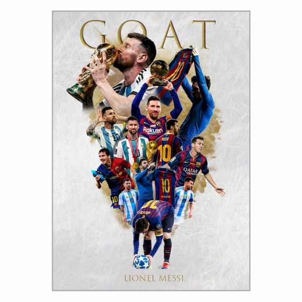 Lionel Messi The GOAT Collage Poster - A1