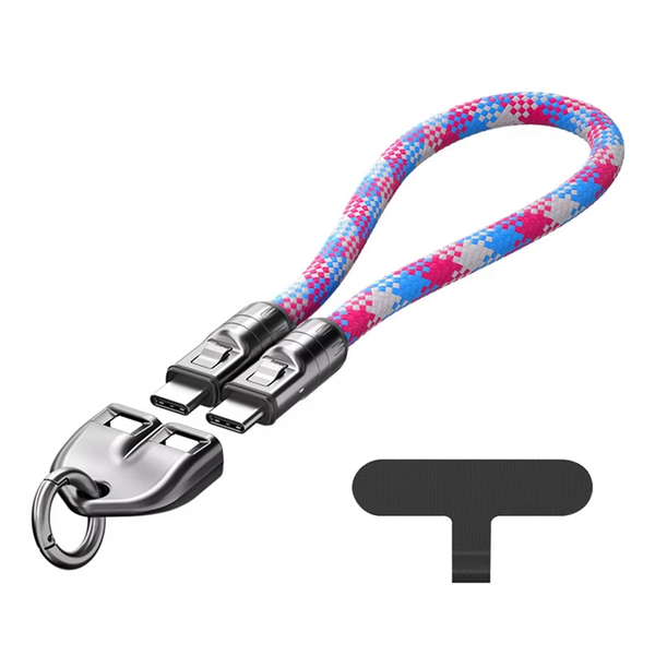 240W Pd3 1 Data Cable Type C To Type C Fast Charging Cord Pink