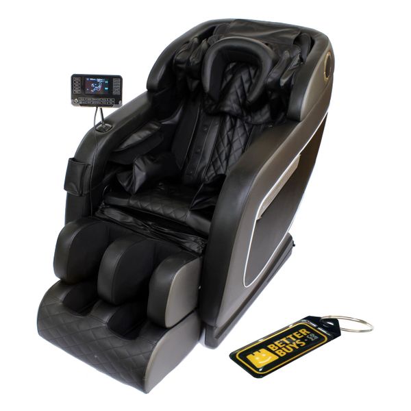 Delux Luxury Massage Chair with Zero Gravity - Beige &amp; Brown