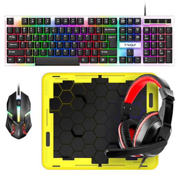 4-in-1 RGB Gaming Combo Set For Gamers