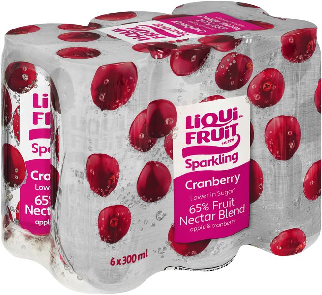 Liqui-Fruit Sparkling Cranberry (6x300ml)