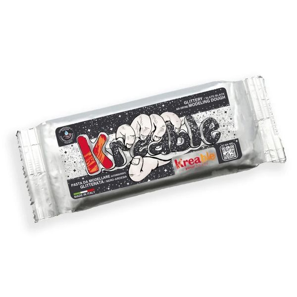 Toy Color Kreable - Air Dry Modeling Clay - Glittery Slate-Black 500g