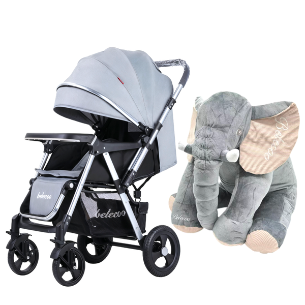 Belecoo High Quality Baby Foldable Stroller 511 and Elephant Pillow