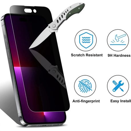 [2 Pack] Privacy Screen Protector for iPhone 11 Pro Max/iPhone Xs Max  Anti-Spy Tempered Glass Film Upgrade 9H Hardness Case Friendly Easy  Installation