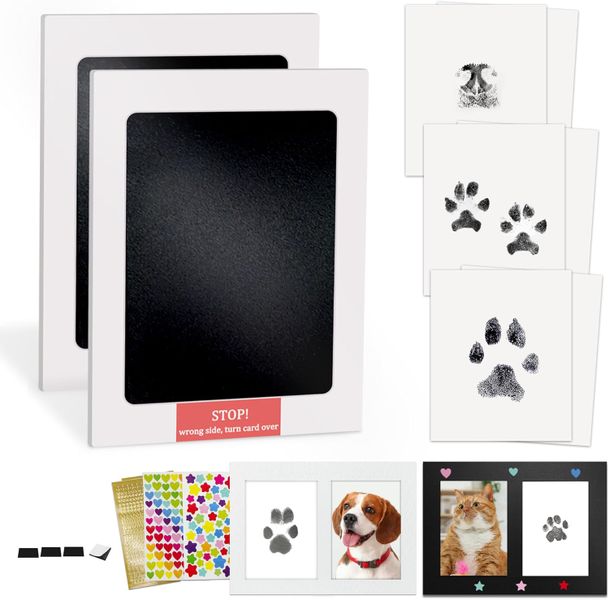 Footprint Handprint Ink Pad&amp;Card Pet Paw Stamp Print Kit For Keepsake Frame