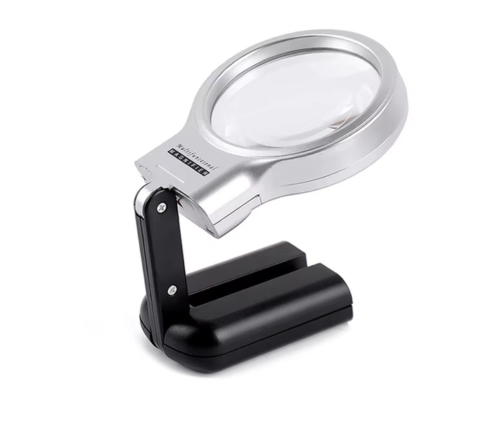 Handsfree desk Magnifying Glass with LED light