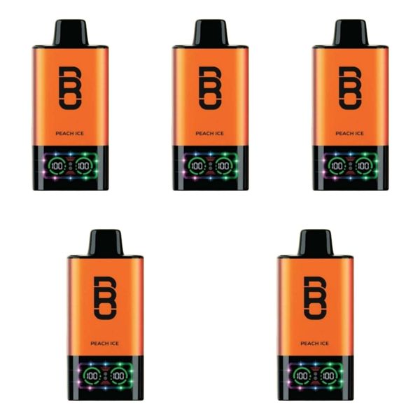 Bro Vapes Hookah 60000 Puffs DTL - Peach Ice (Pack of 5)