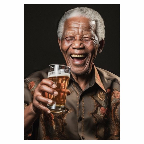 Nelson Mandela Beer Day - A1 Poster
