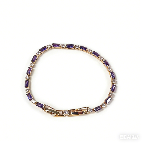 Luxury-Style Purple Crystal Bracelet