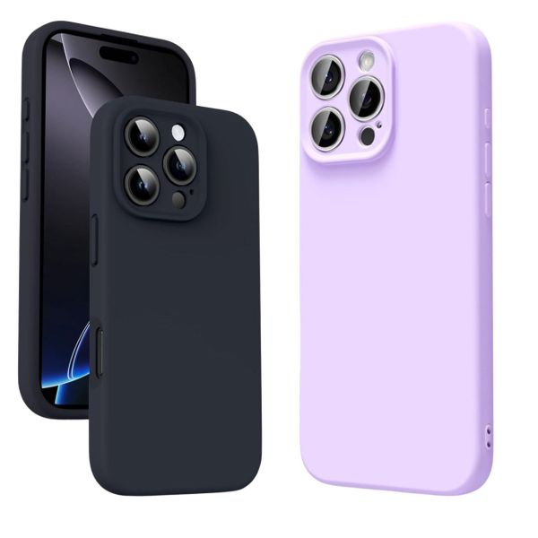2 x Diferent Colour Silicone Cover Compatible With i Phone 16 Pro Max