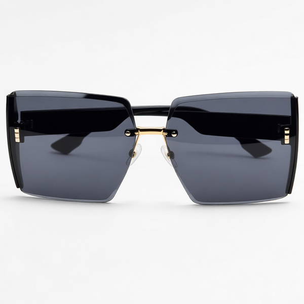 Mecina Classic Black Gradient Lens Sunglasses - Retro Style Aluminum Frame