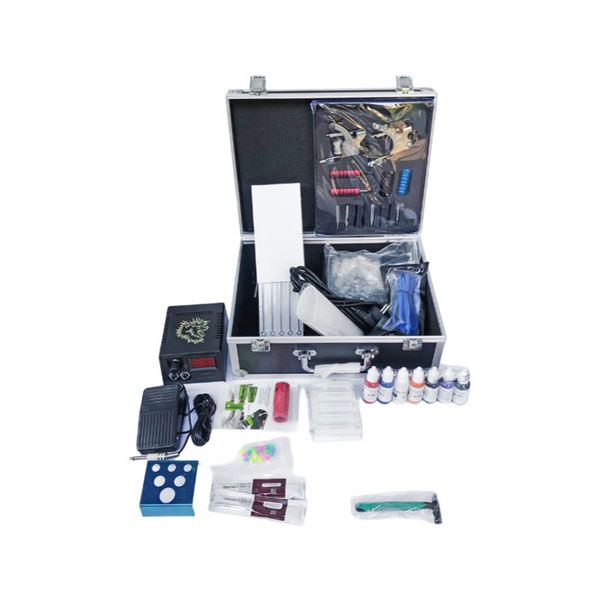 Professional Double Gun Tattoo Kit With Lockable Aluminum Case