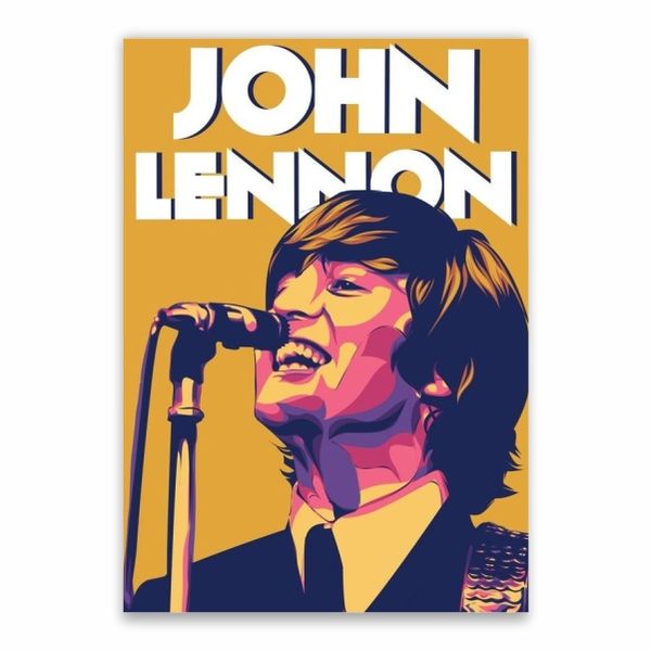 John Lennon Yellow Poster - A1