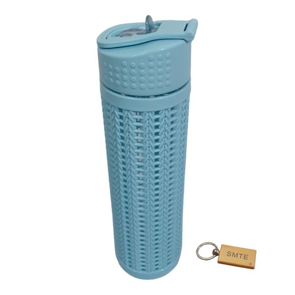 Smte-Sleek and Durable 500ml Bottle- Blue On The Go + SMTE Keyring