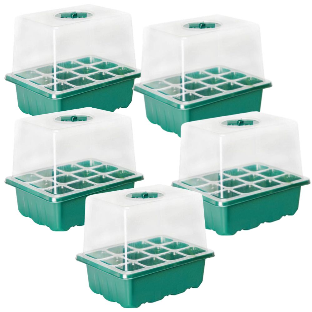 Garden Seedling Growth Tray With Humidity & Light Control Vents Set of