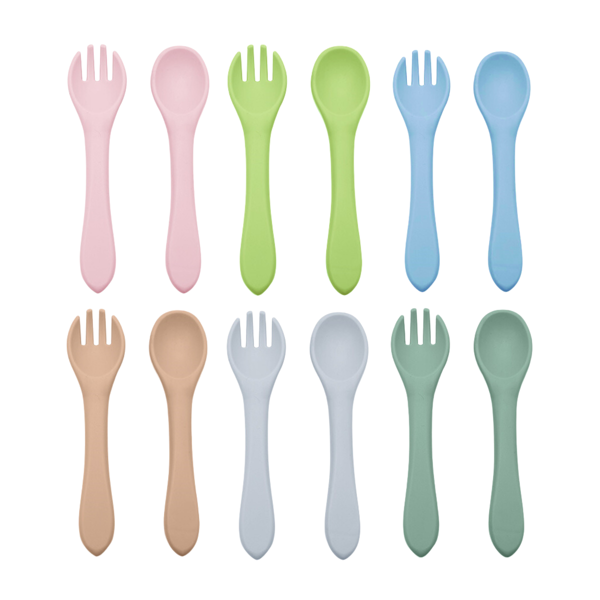 Silicone Baby Spoon & Fork Cutlery Set of 6 | Shop Today. Get it ...