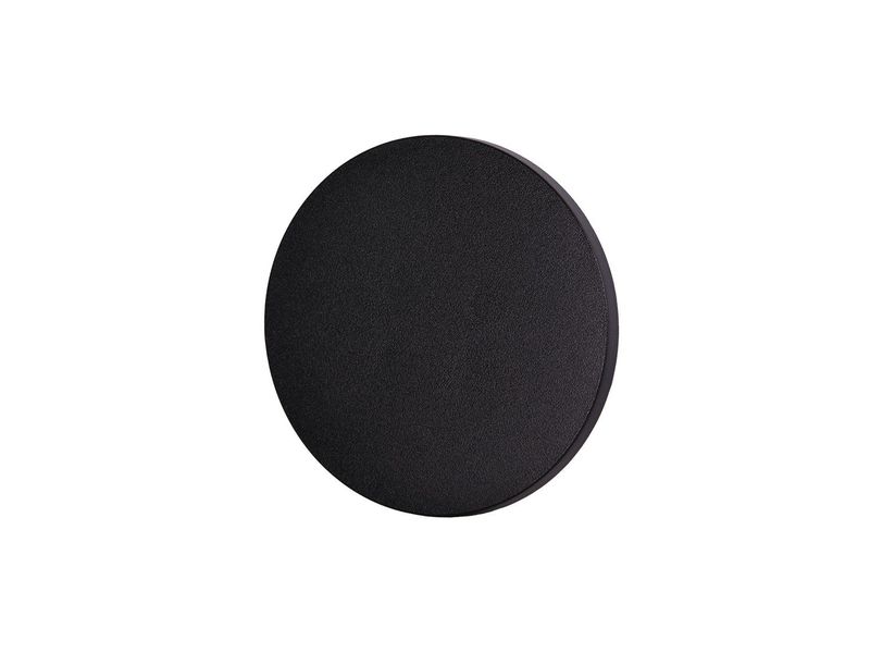 Round Black 8W LED Cool White Outdoor Wall Light With Light