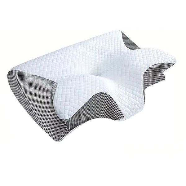 Memory Foam Cervical Pillow, 2 in 1 Ergonomic Contour Orthopedic Pillow