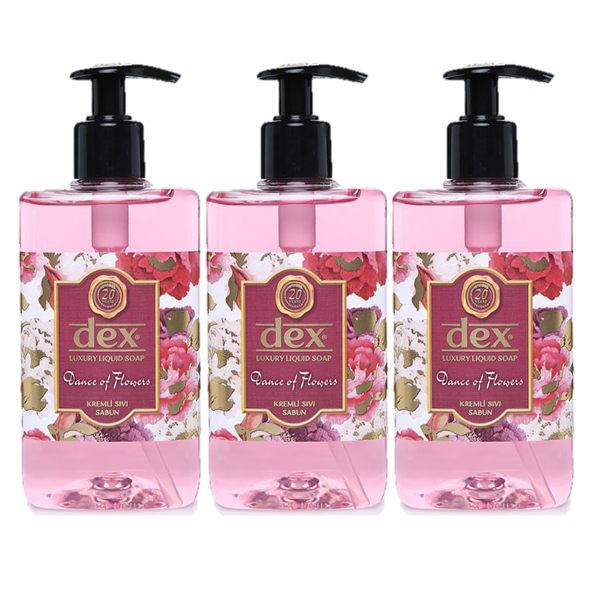 Dex Dance Of Flowers Liquid Hand Soap 500ml 3 Pack